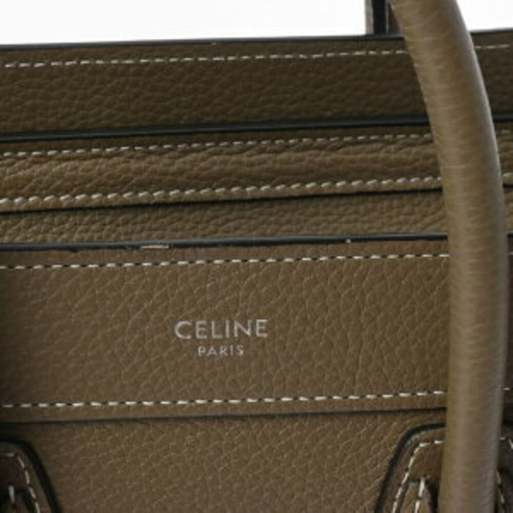 Celine Luggage Soli Drummed Calf Leather Handbag - Picture 7 of 9